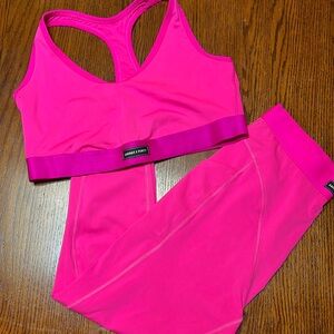 Savage X Fenty Lineup 3X Highlighter Pink Sport Bra & High Waist legging set